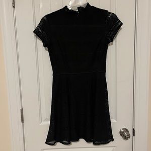 Sexy black dress with a portion of the back showing